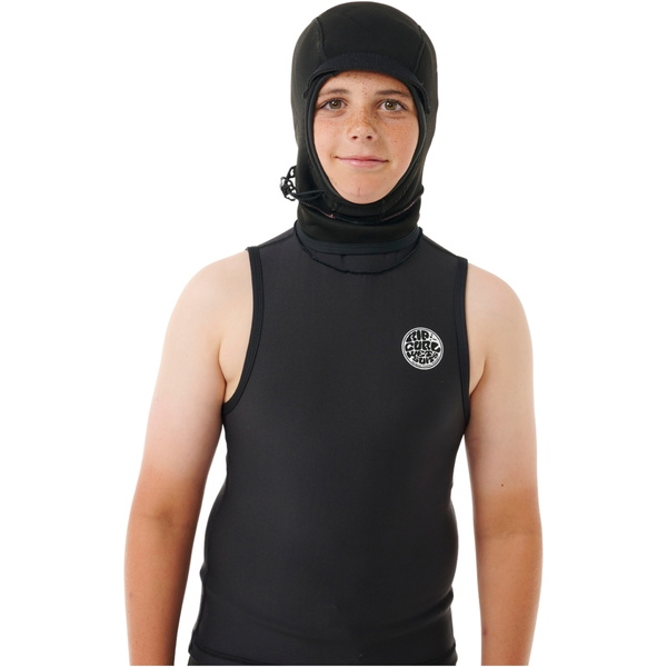 2026 Rip Curl Junior Fbomb Polypro Hooded Vest 117BWJ - Black